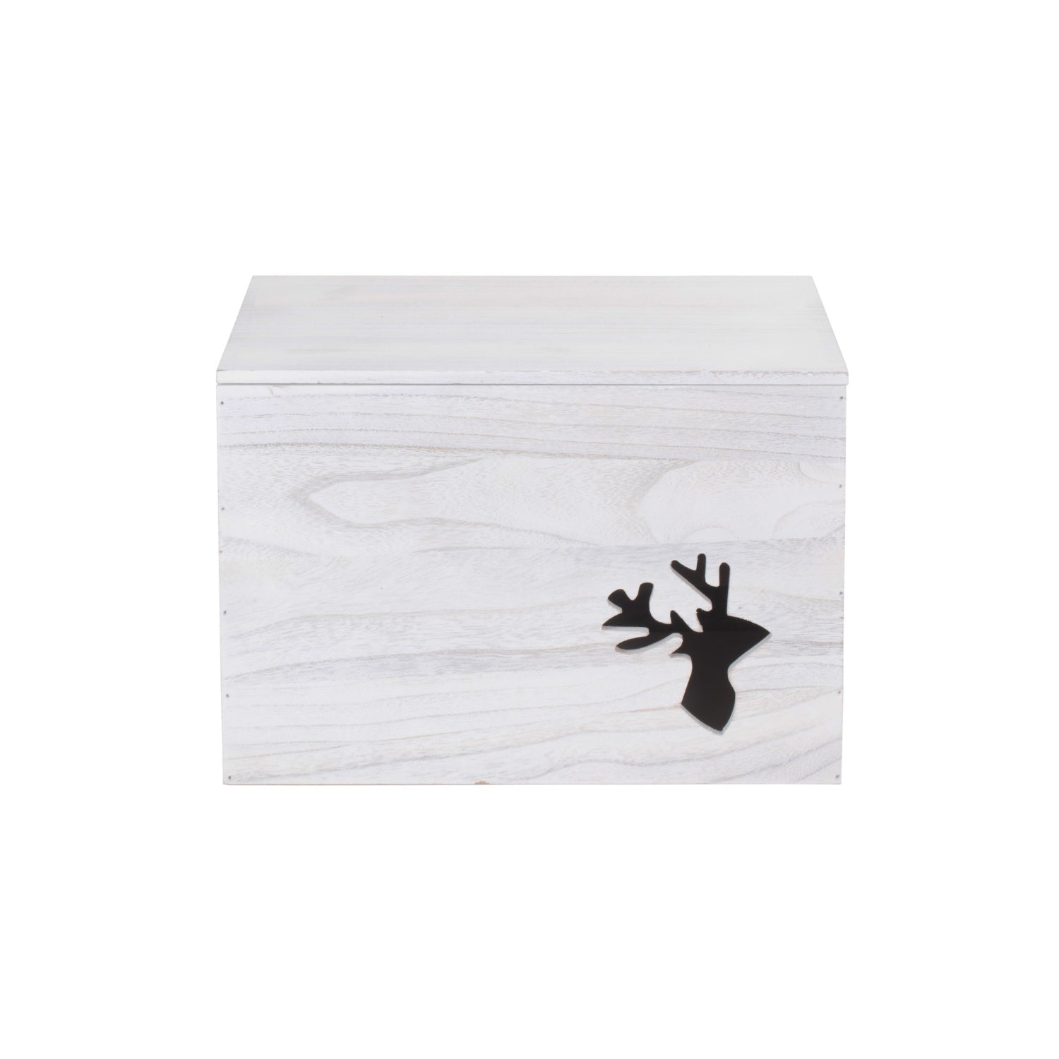 Reindeer Cut-Out Wooden Box with Lid - REGN