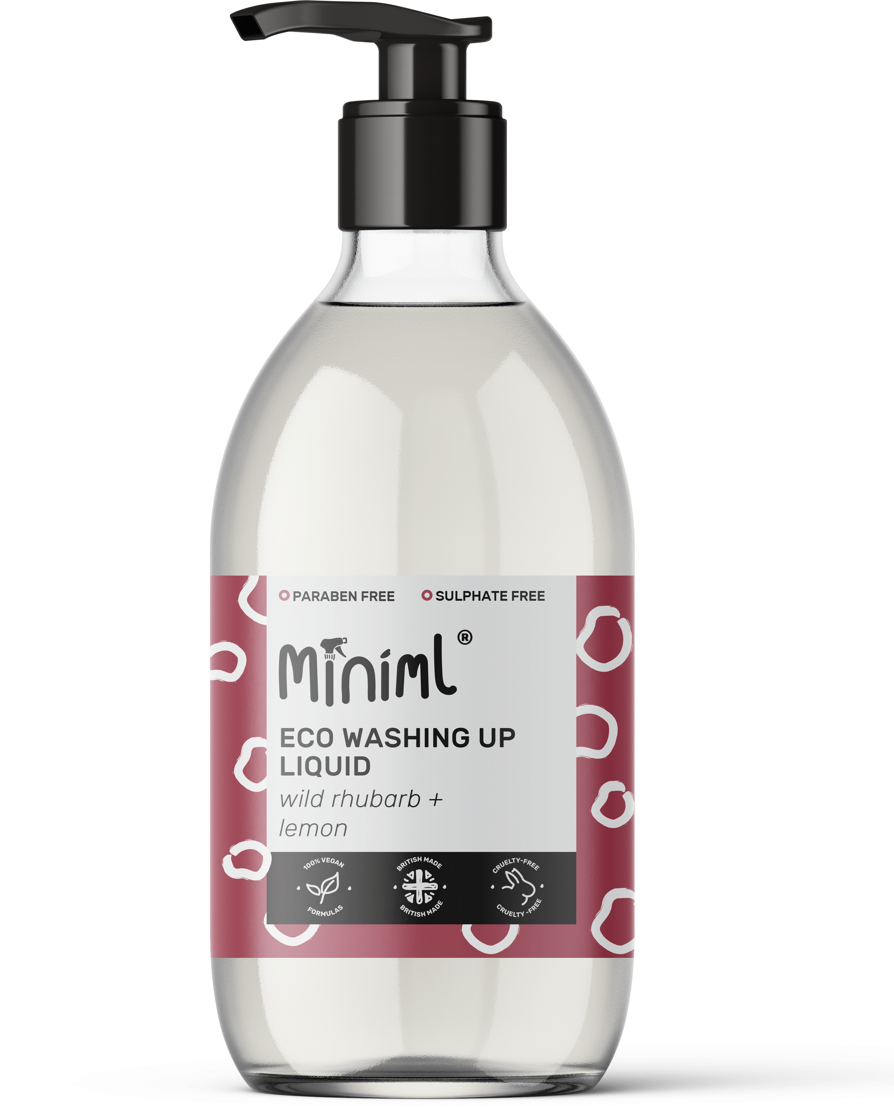 Rhubarb & Lemon Washing Up Liquid – 500ml Glass Bottle - REGN