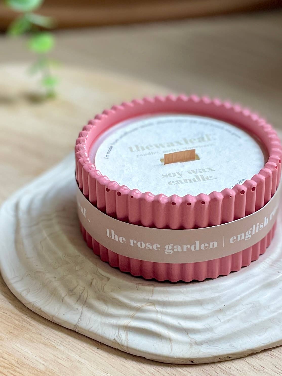 Rose Garden Luxury Soy Candle – Classic English Rose Scent - REGN