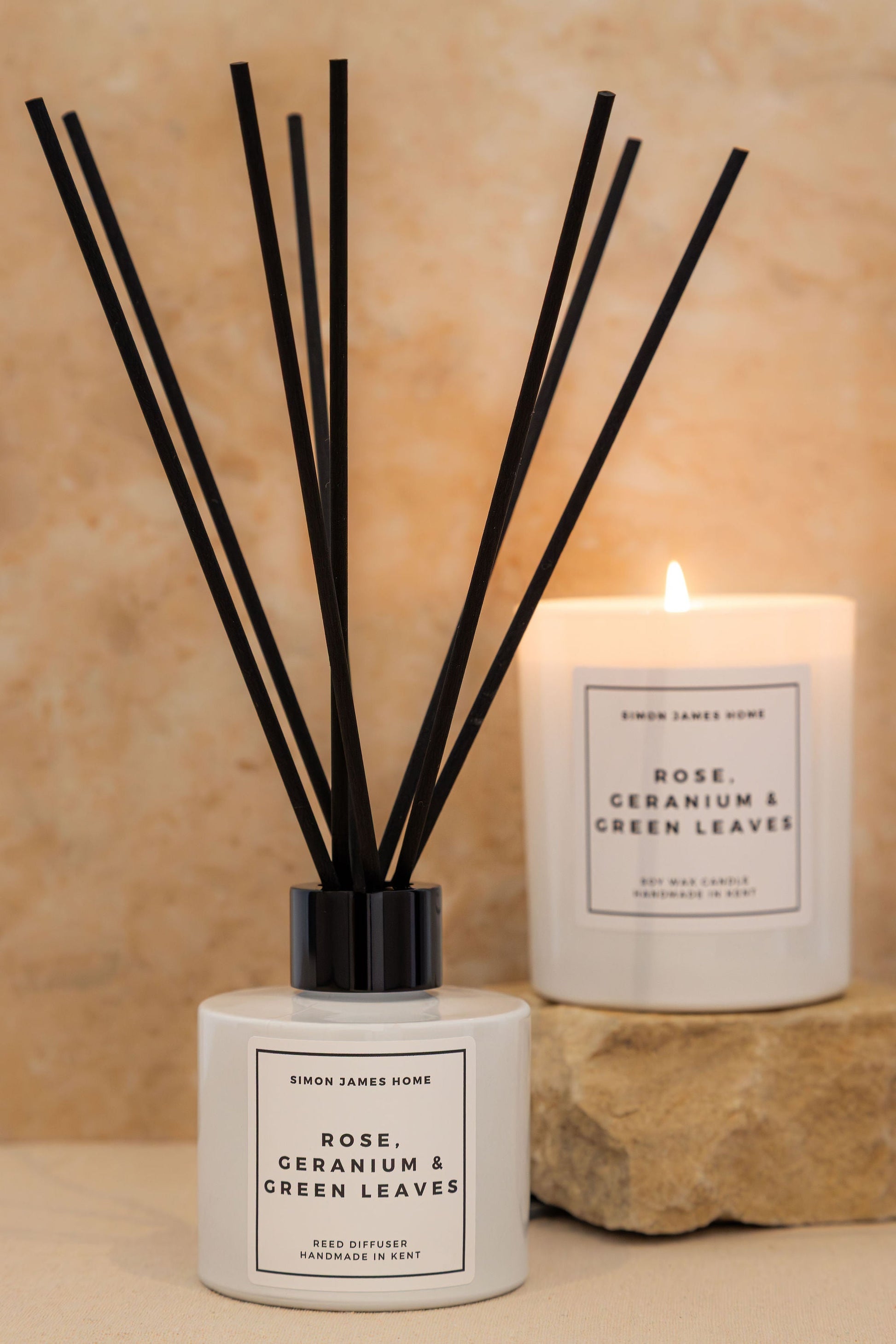 Rose, Geranium & Green Leaves Reed Diffuser - REGN