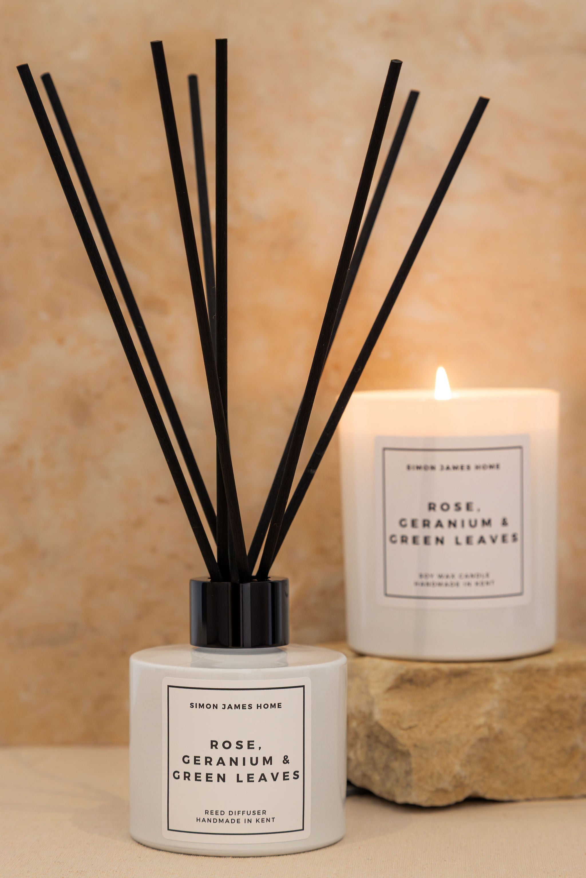 Rose, Geranium & Green Leaves Reed Diffuser - REGN