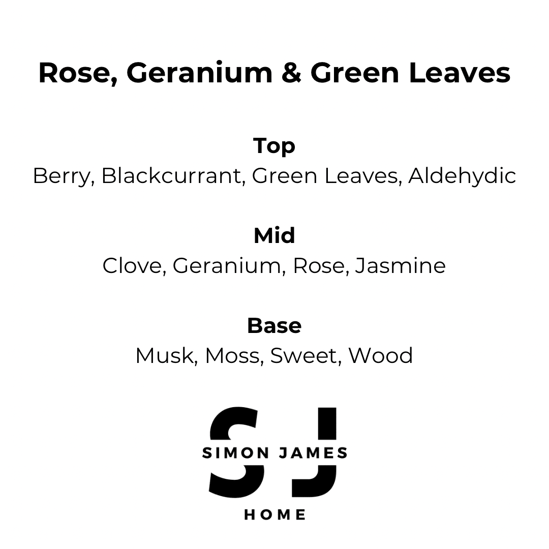 Rose, Geranium & Green Leaves Reed Diffuser - REGN
