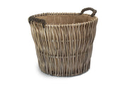 Round Grey Log Basket - REGN