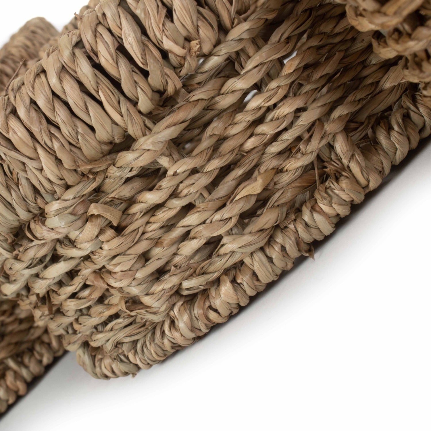 Round Seagrass Small Tray Baskets Set 3 - REGN