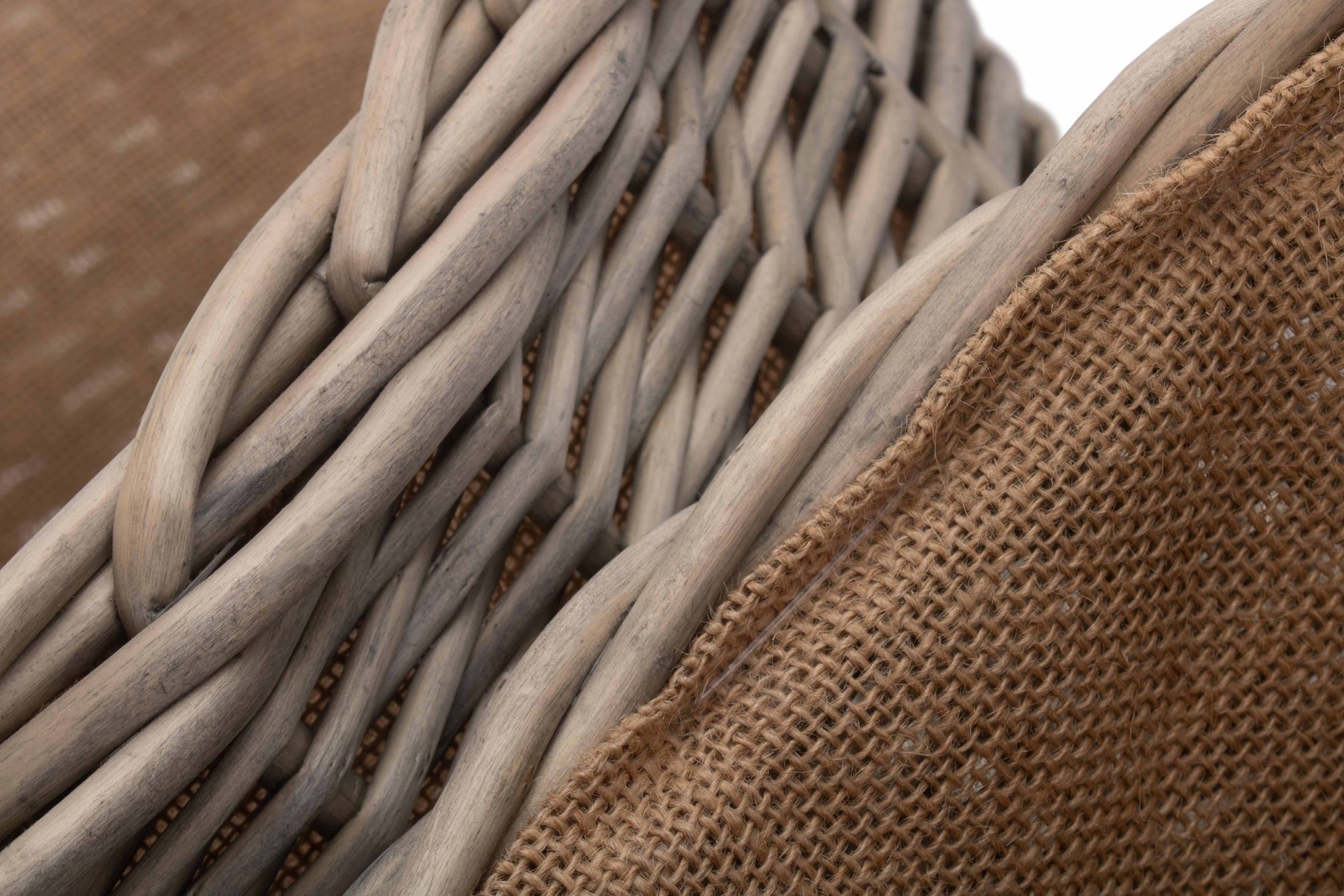 Round Straight-Sided Wicker Log Storage Basket Set 2 - REGN