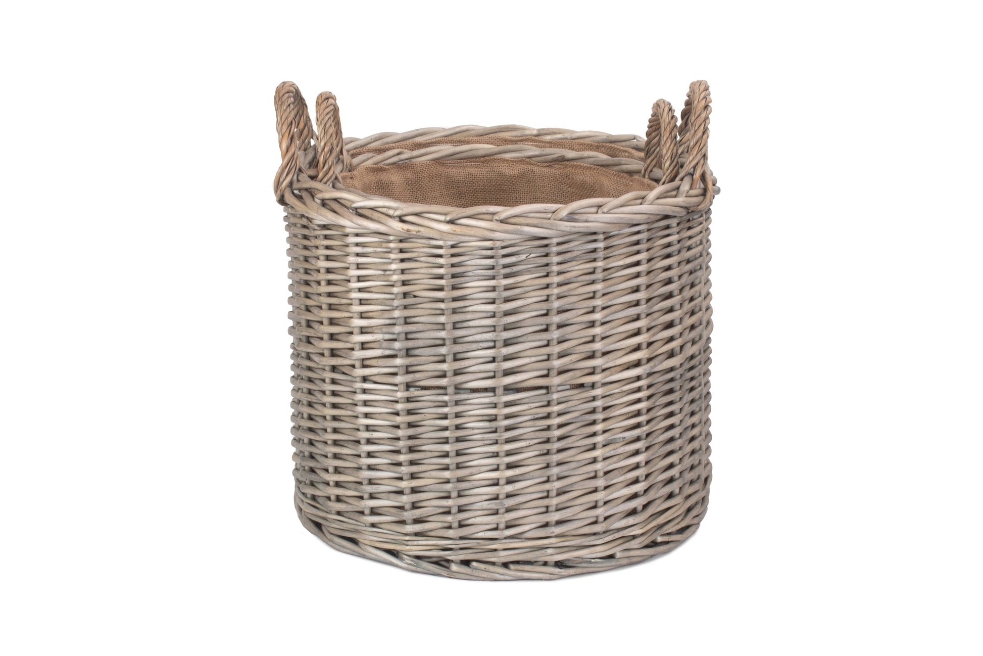 Round Straight-Sided Wicker Log Storage Basket Set 2 - REGN