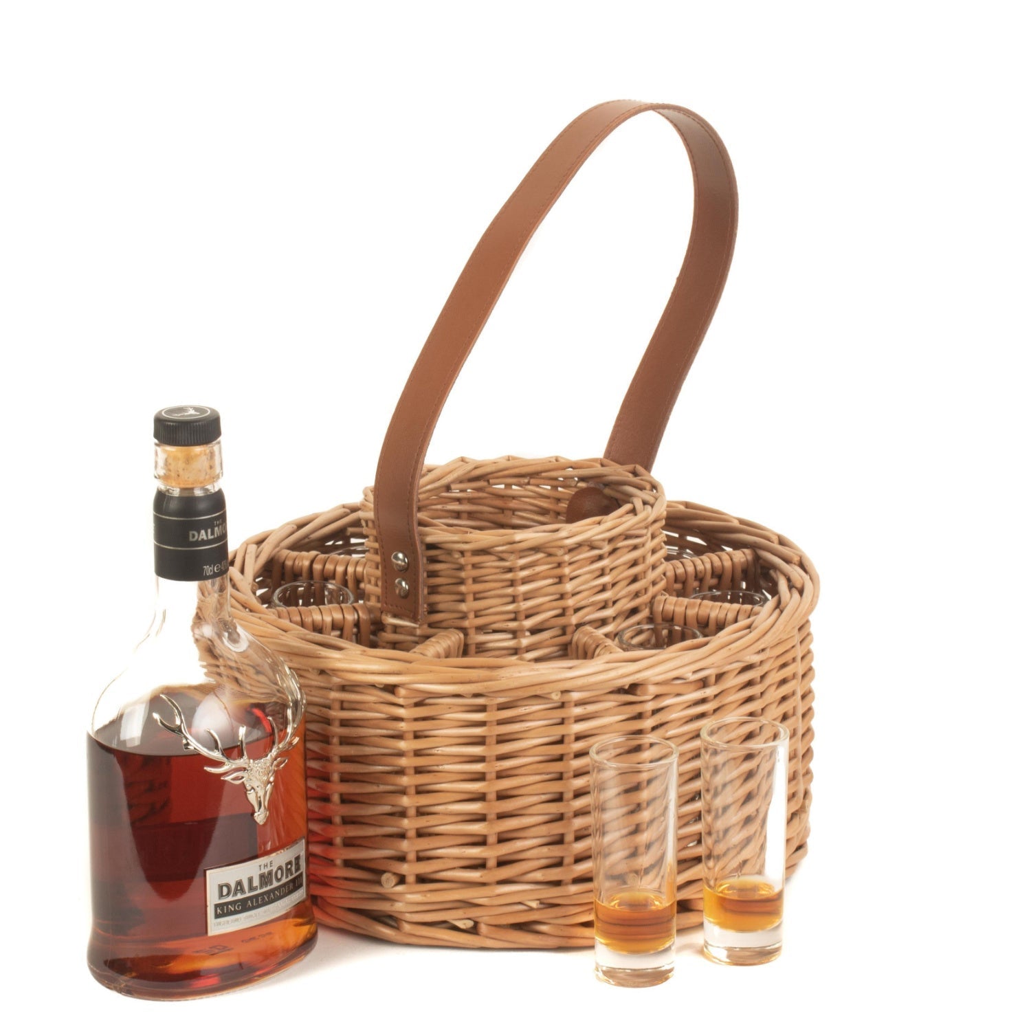Round Whisky Celebration Carrier With 8 Glasses - REGN