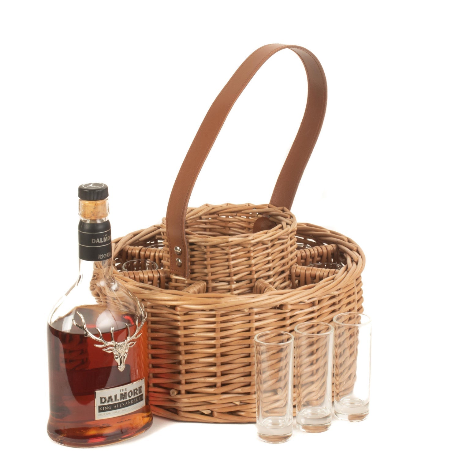 Round Whisky Celebration Carrier With 8 Glasses - REGN