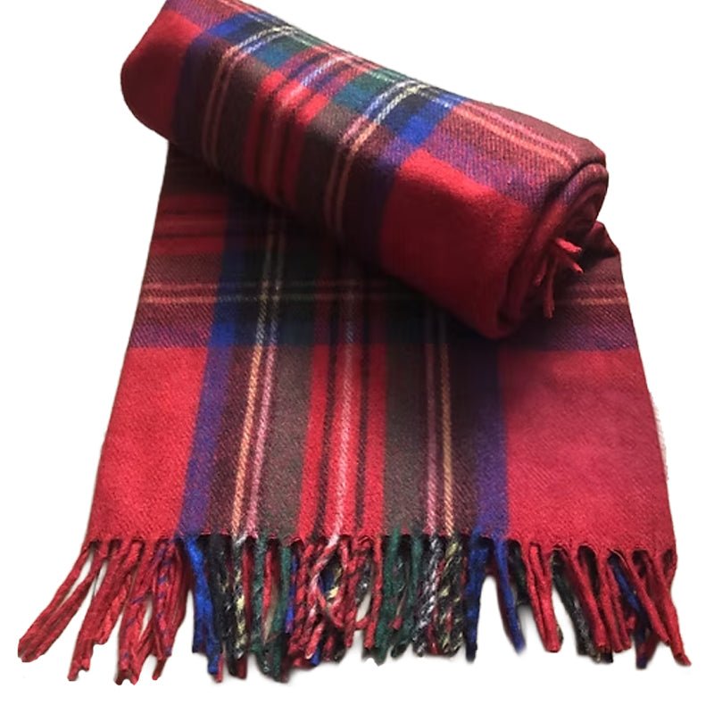 Royal Stewart Recycled Wool Blanket in Classic Tartan Check - REGN