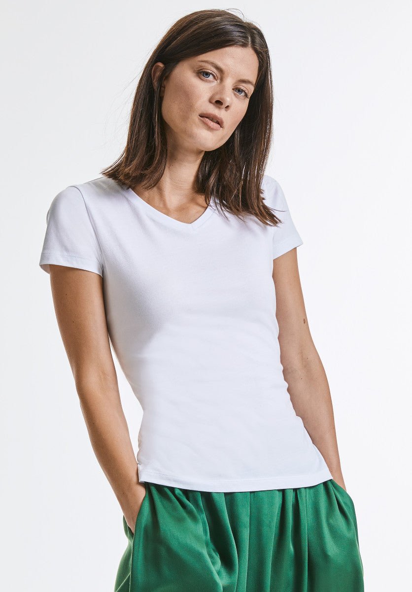Russell Ladies Pure Organic V-neck Tee - REGN
