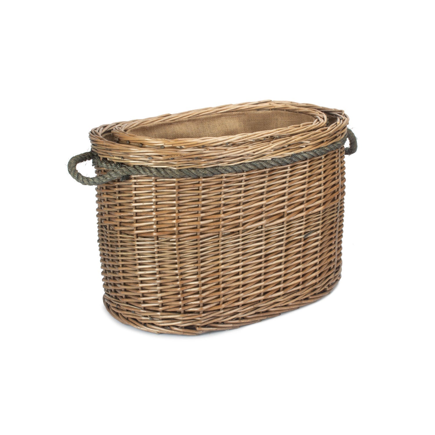 Set 2 Oval Rope Handled Log Baskets - REGN