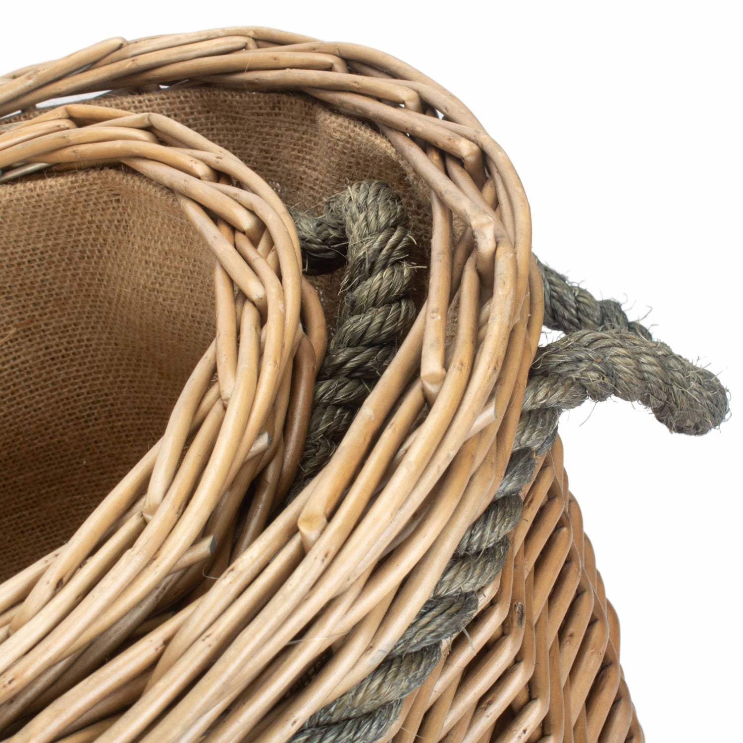 Set 2 Oval Rope Handled Log Baskets - REGN