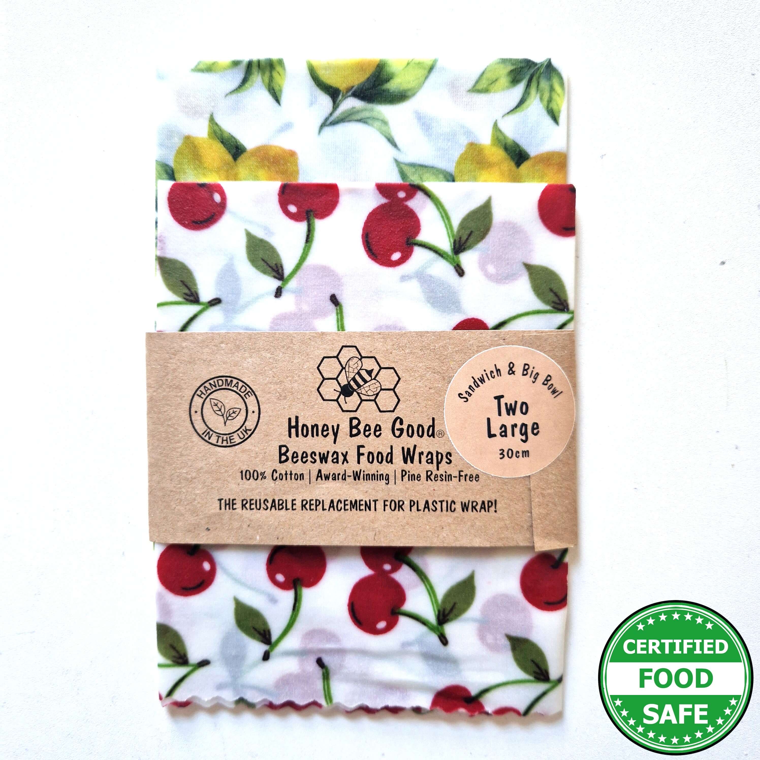*Set of 2 Large Handmade Beeswax Wraps | Italian Kitchen - REGN