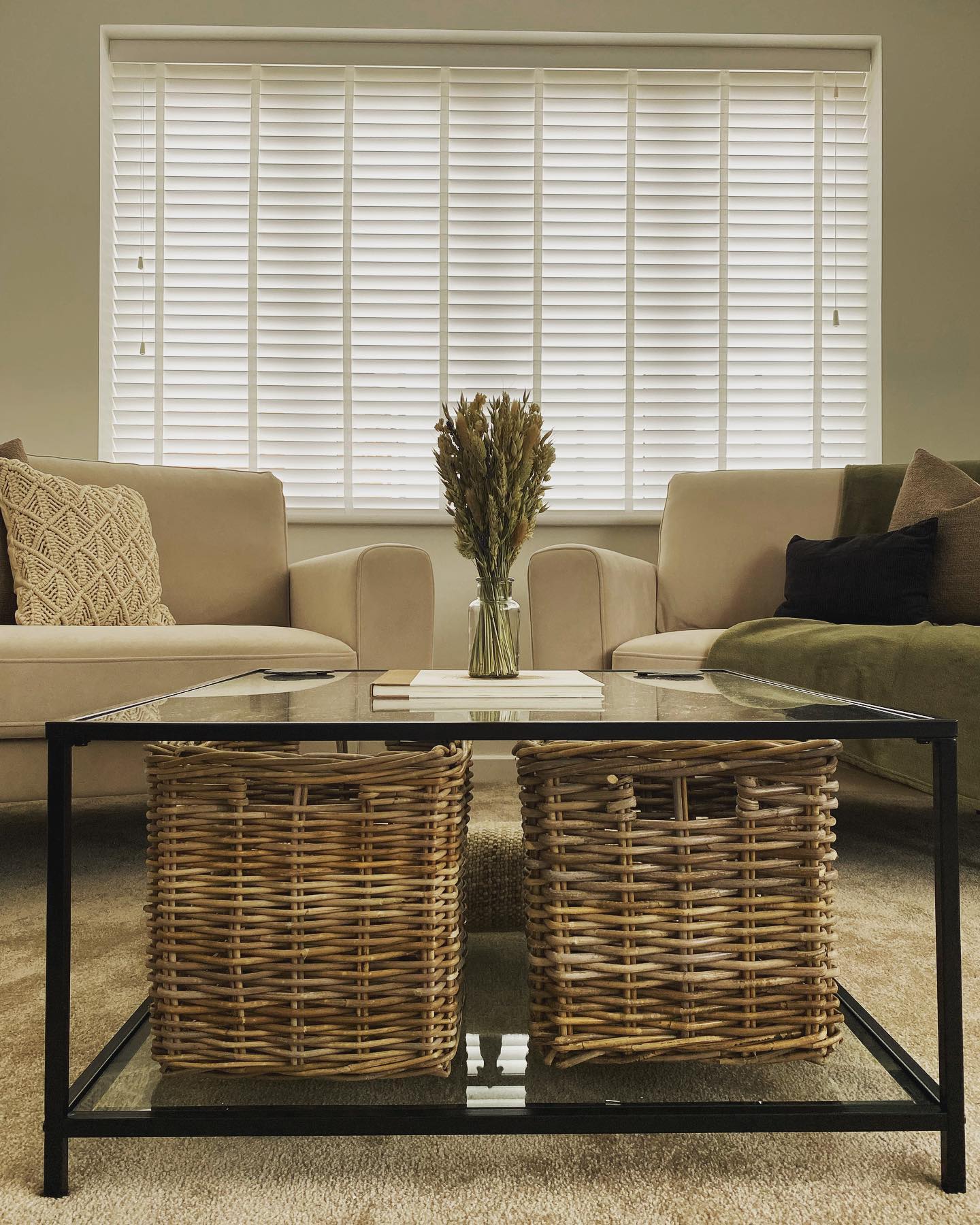 Set of 2 Square Kubu Rattan Storage Baskets - REGN