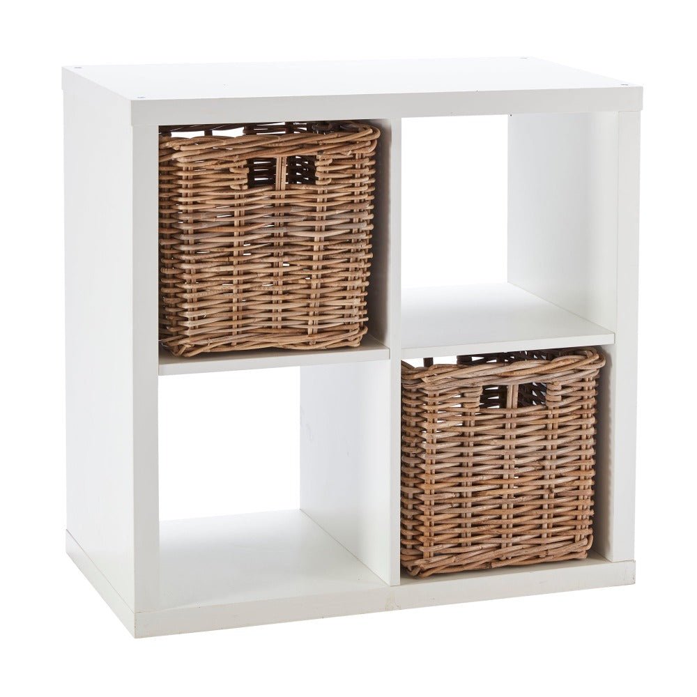 Set of 2 Square Kubu Rattan Storage Baskets - REGN