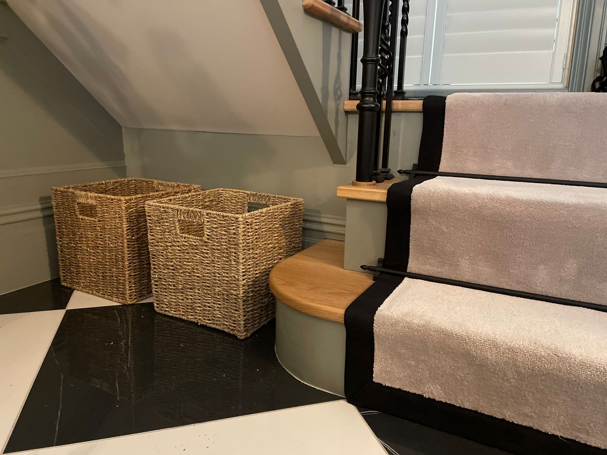 Set of 2 Square Seagrass Storage Baskets - REGN