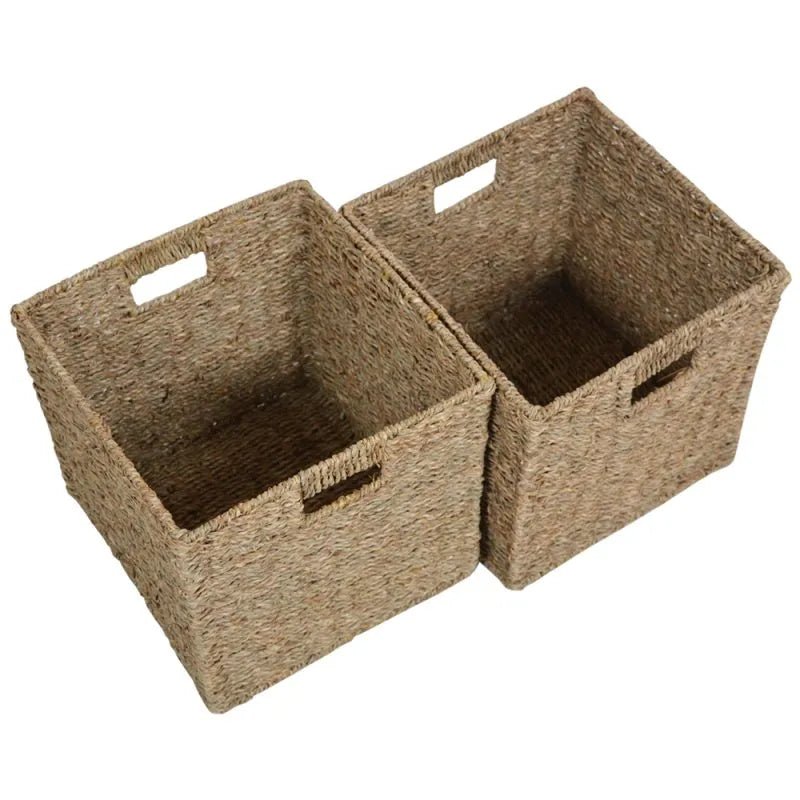 Set of 2 Square Seagrass Storage Baskets - REGN
