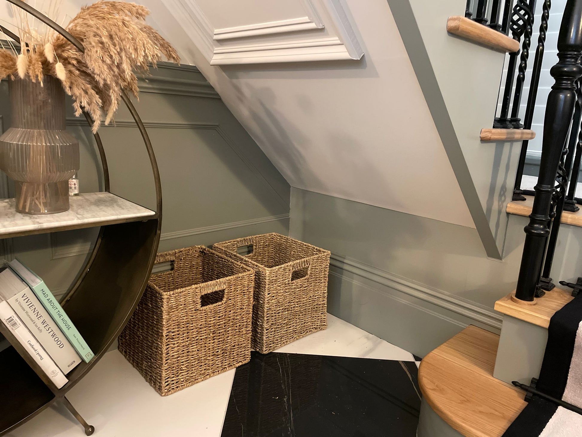Set of 2 Square Seagrass Storage Baskets - REGN