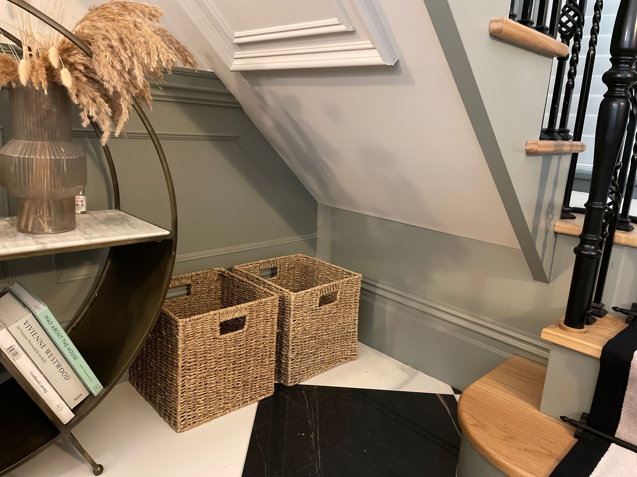 Set of 2 Square Seagrass Storage Baskets - REGN