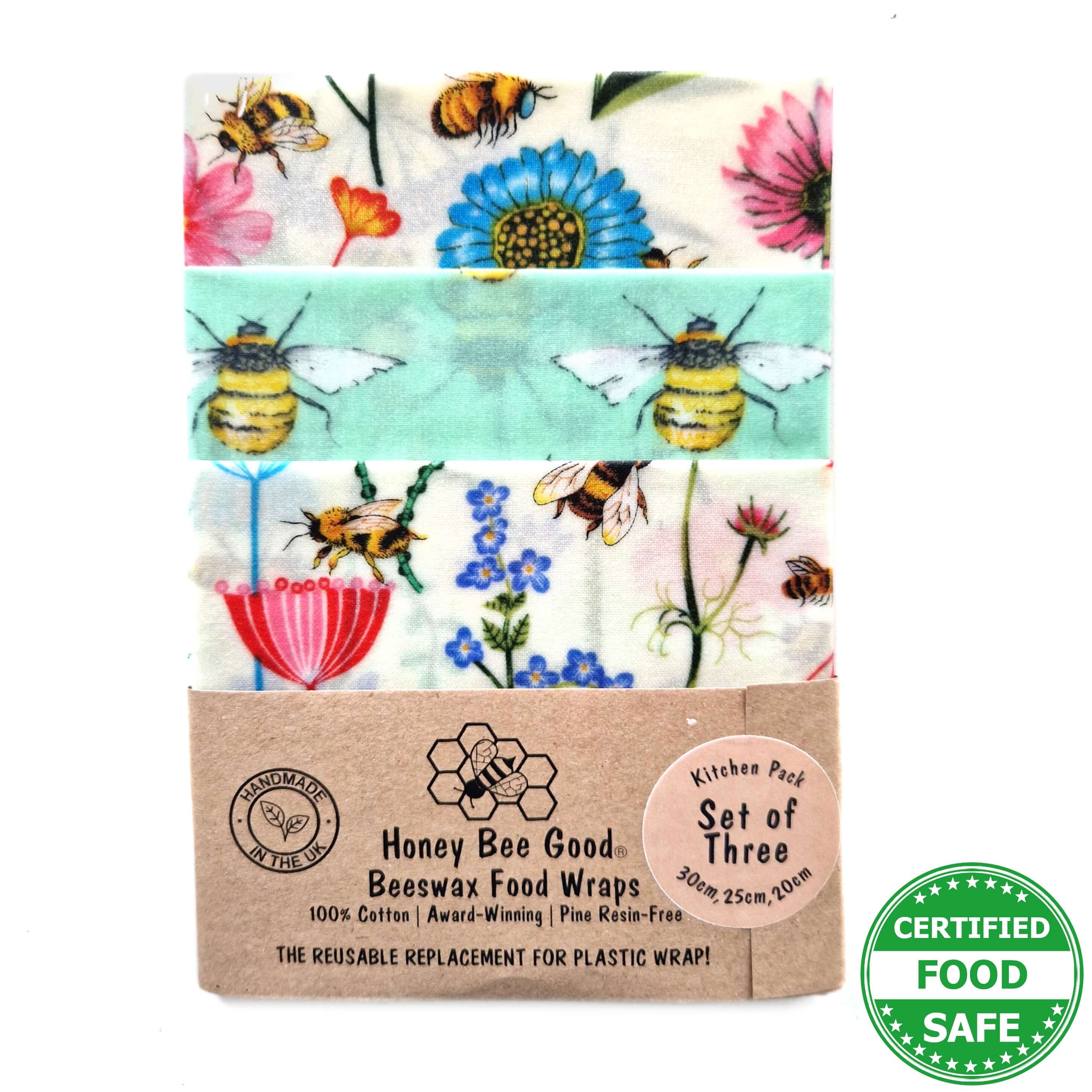 *Set of 3 Handmade Beeswax Wraps | Garden - REGN