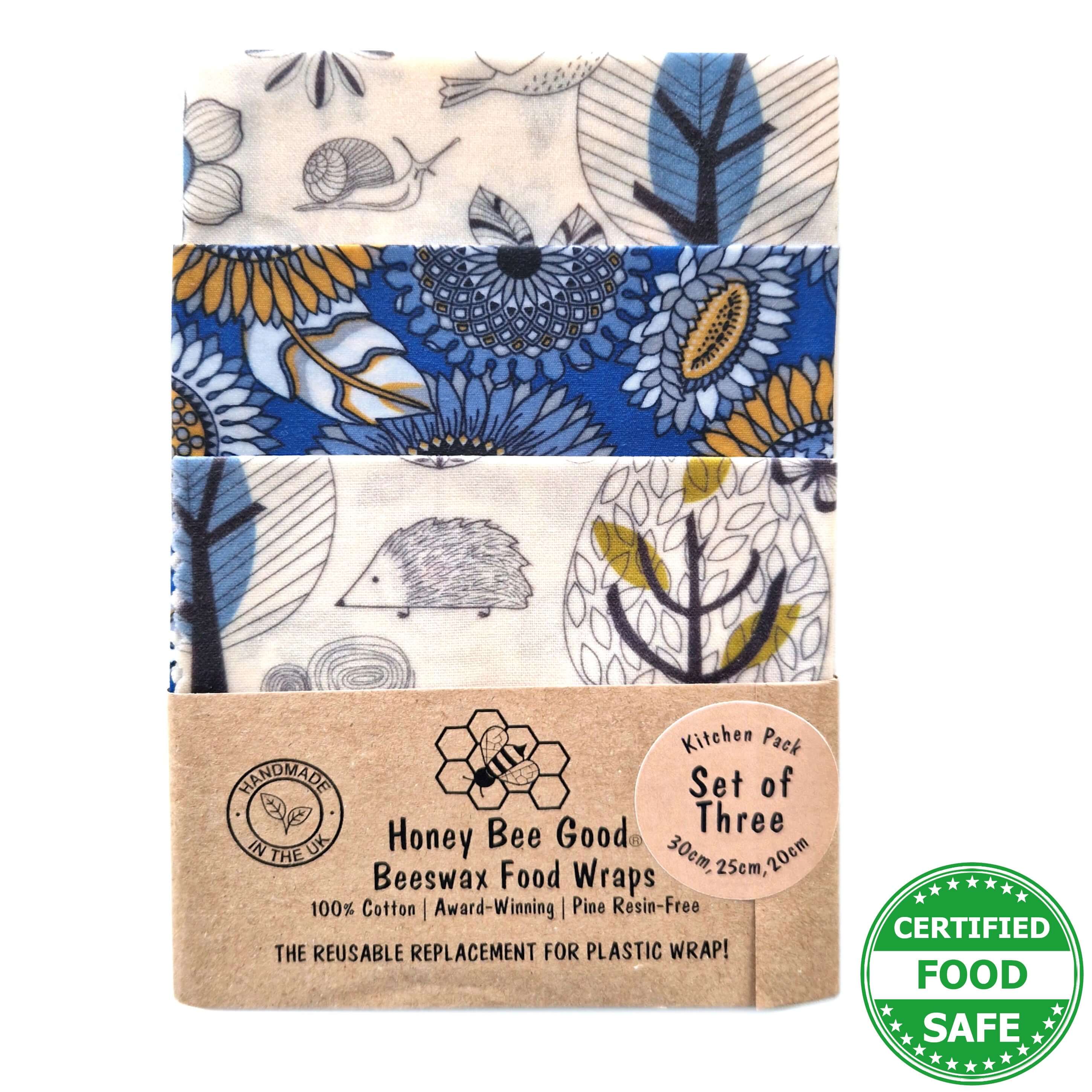 *Set of 3 Handmade Beeswax Wraps | Scandi - REGN