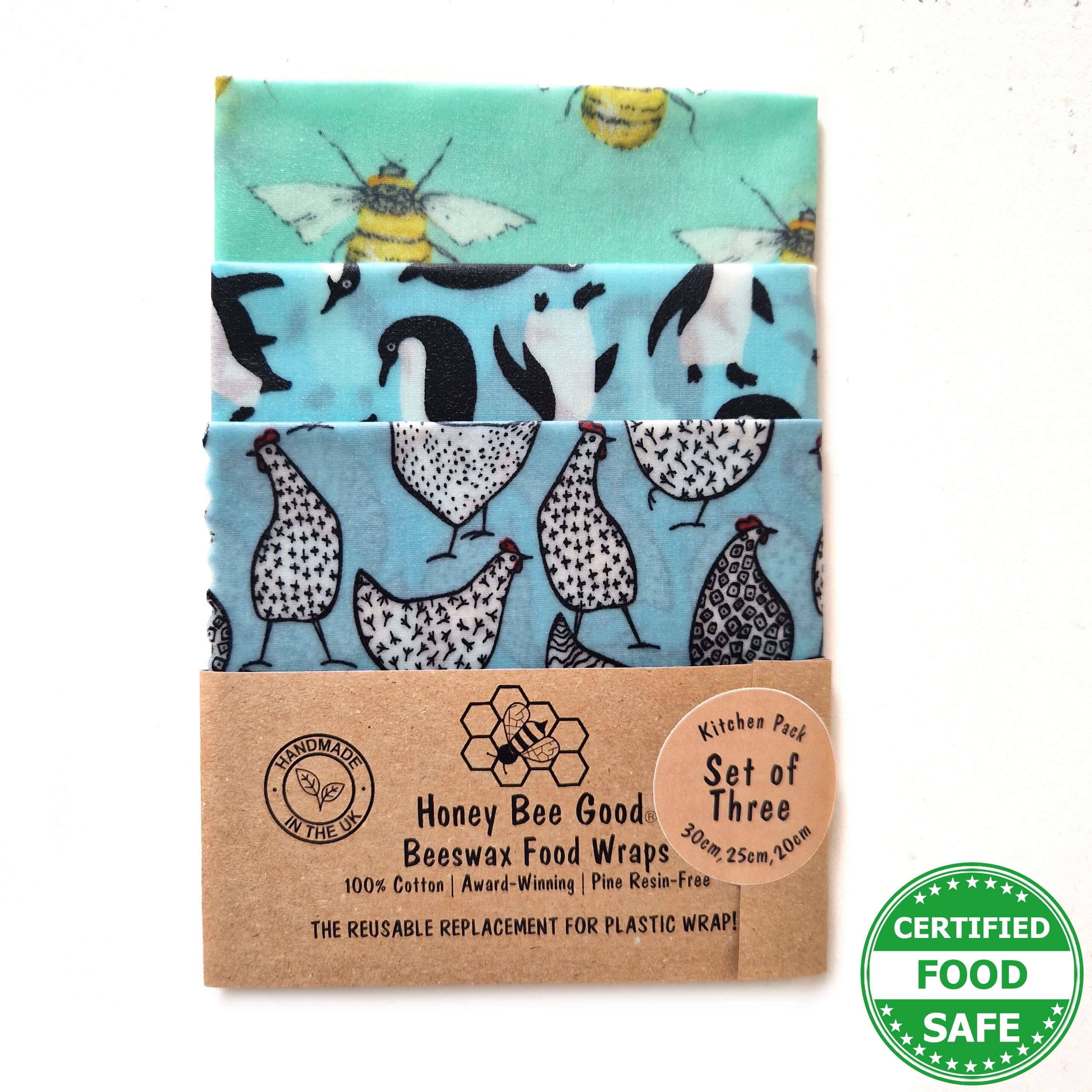 *Set of 3 Handmade Beeswax Wraps | Wings - REGN