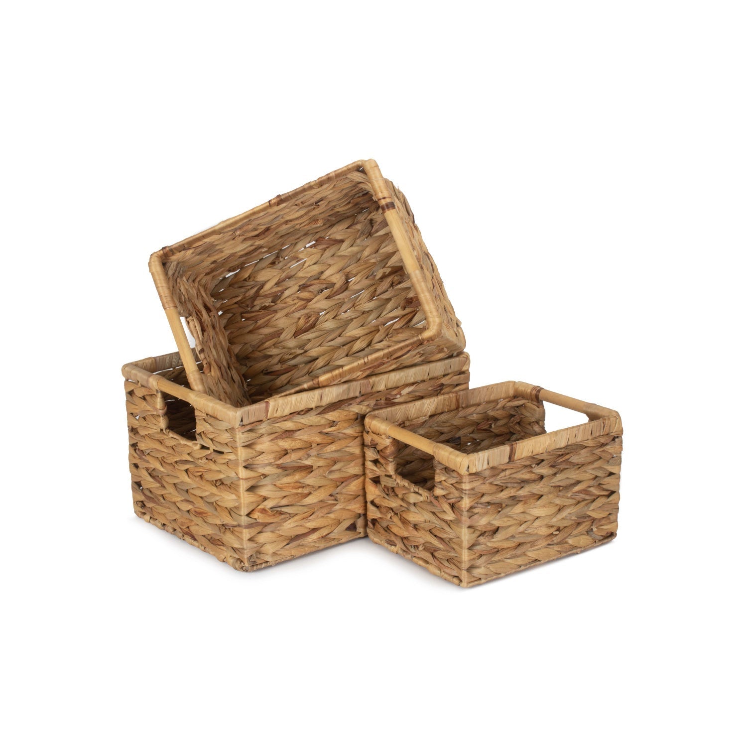 Set of 3 Nordic Water Hyacinth Storage Baskets - REGN