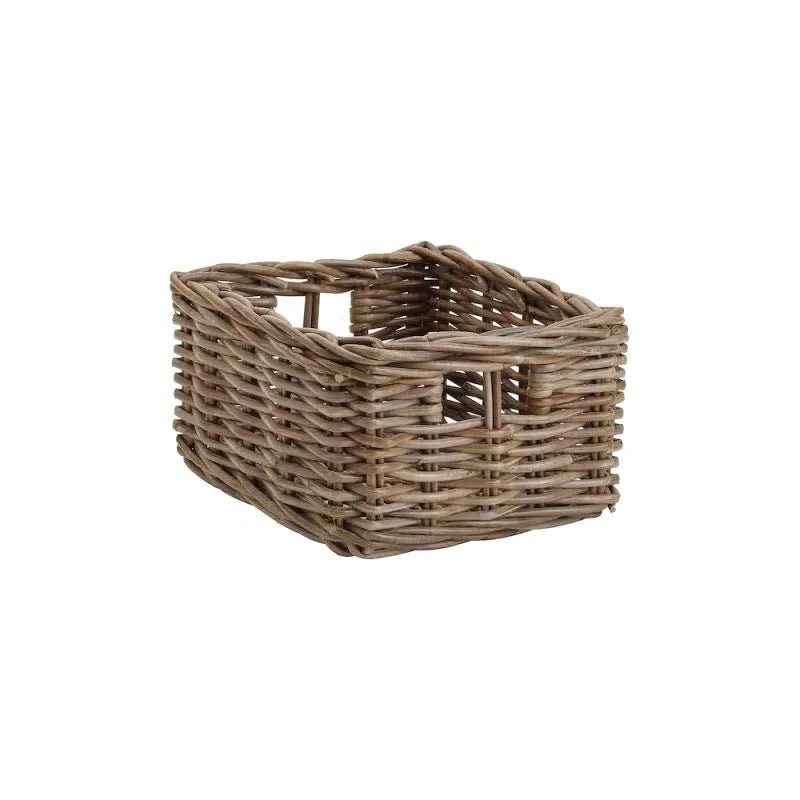 Set of 4 Rectangular Kubu Rattan Storage Baskets - REGN