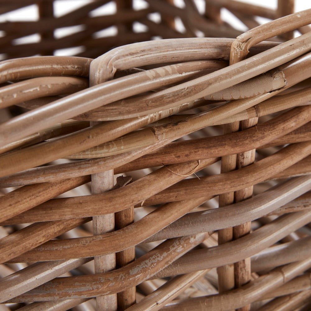Set of 4 Rectangular Kubu Rattan Storage Baskets - REGN