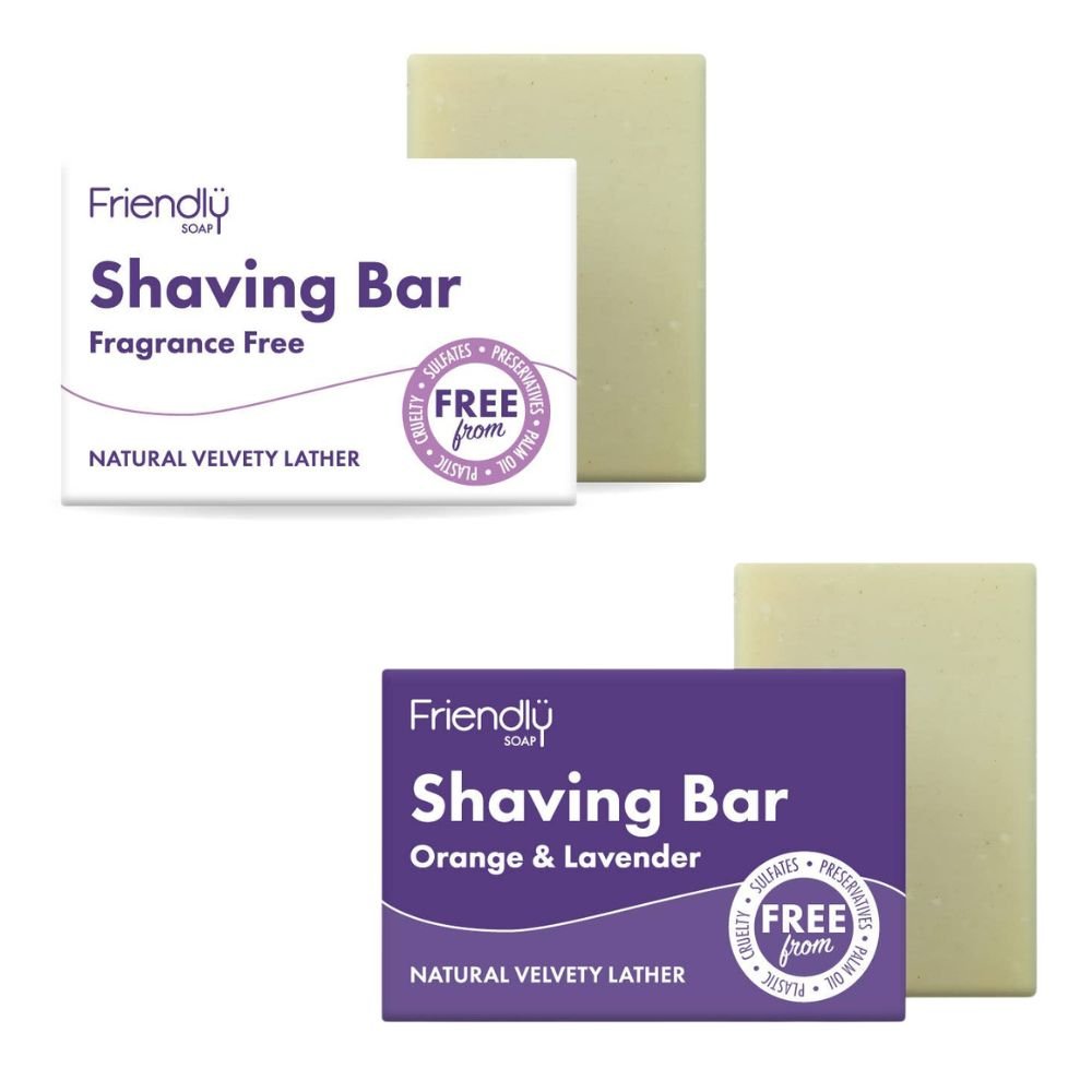 Shaving Soap Bar – Fragrance - Free or Orange & Lavender – Plastic - Free - REGN