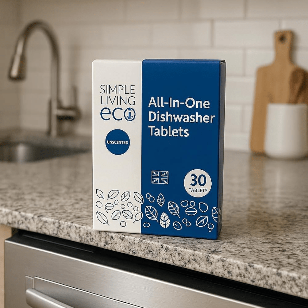 Simple Living Eco All - In - One Dishwasher Tablets | Plant - Based & Plastic - Free | 30 Pack - REGN
