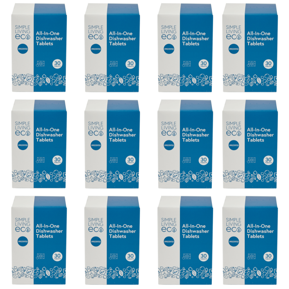 Simple Living Eco All - In - One Dishwasher Tablets | Plant - Based & Plastic - Free | 360 Tablets | Made In The UK (Copy) - REGN