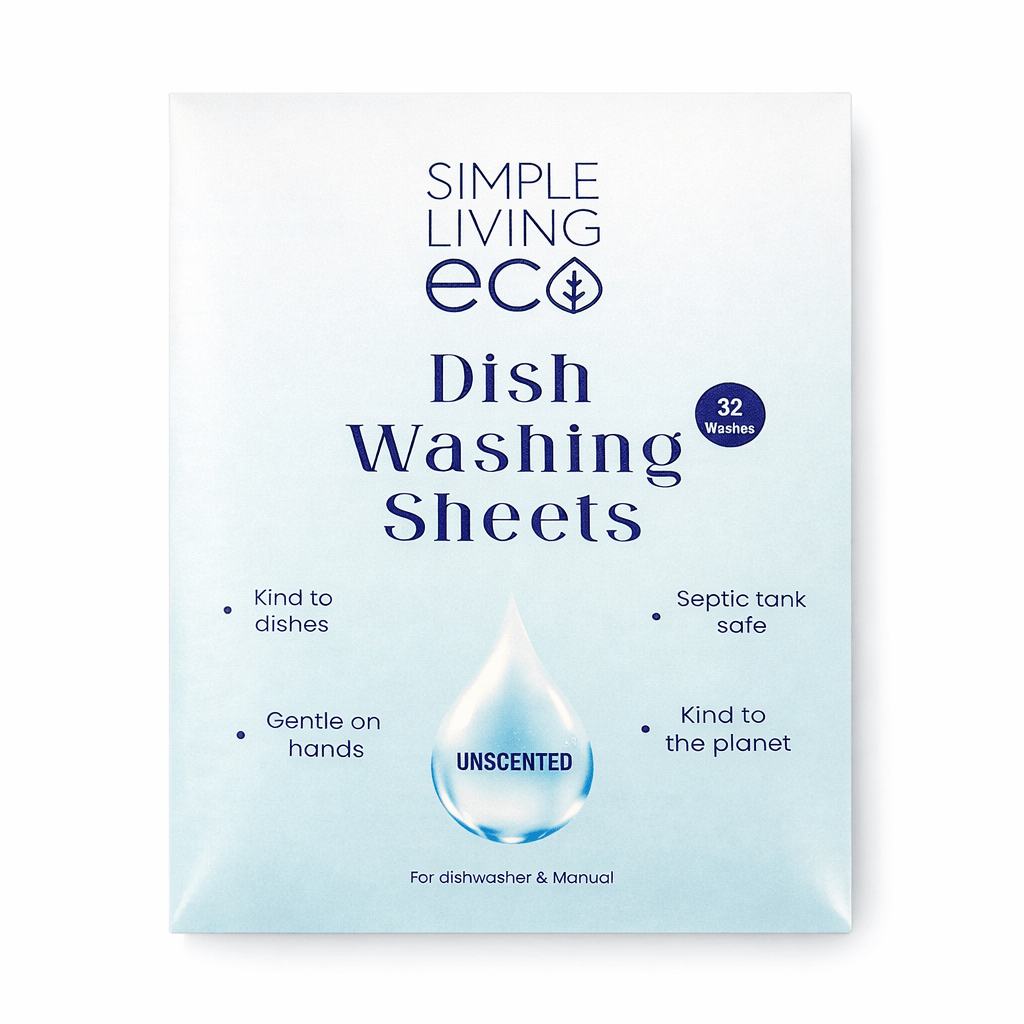 Simple Living Eco Dishwasher Sheets | UK Made Plant Based | 32 Washes - REGN