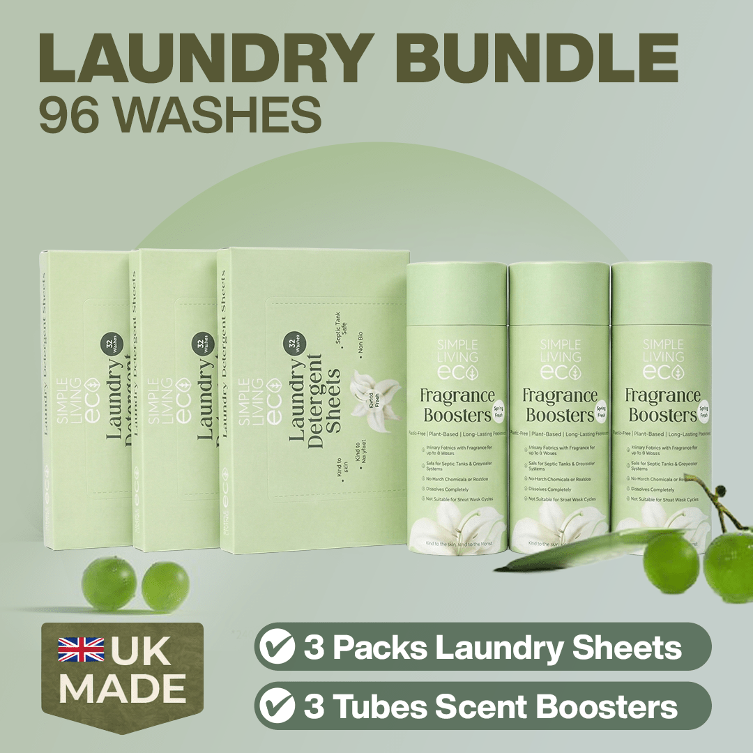 Simple Living Eco Laundry Bundle - 3 Packs of Laundry Sheets & Scent Boosters - REGN