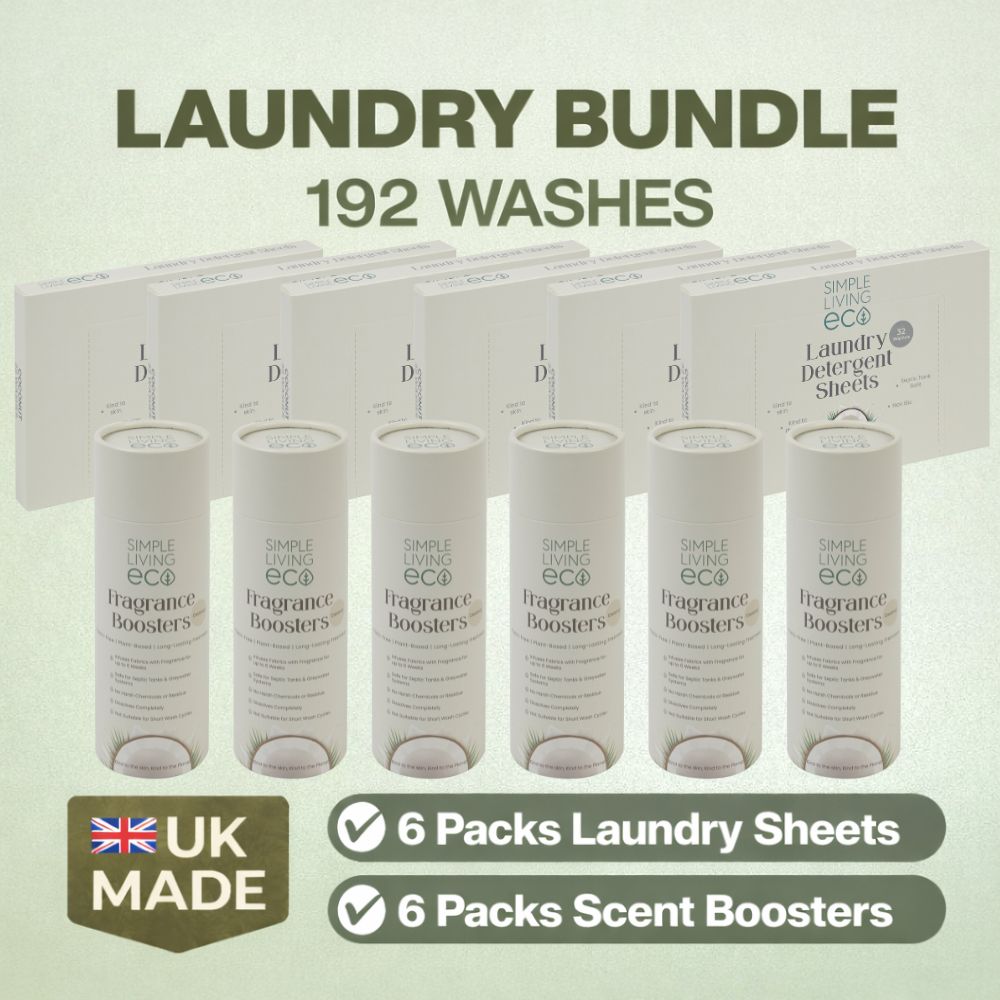 Simple Living Eco Laundry Bundle - 6 Packs of Laundry Sheets & Scent Boosters - SAVE 40% - REGN
