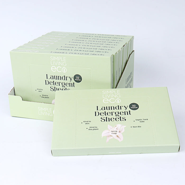 Simple Living Eco Laundry Detergent Sheets | 10 Pack (320 Washes) | UK Made