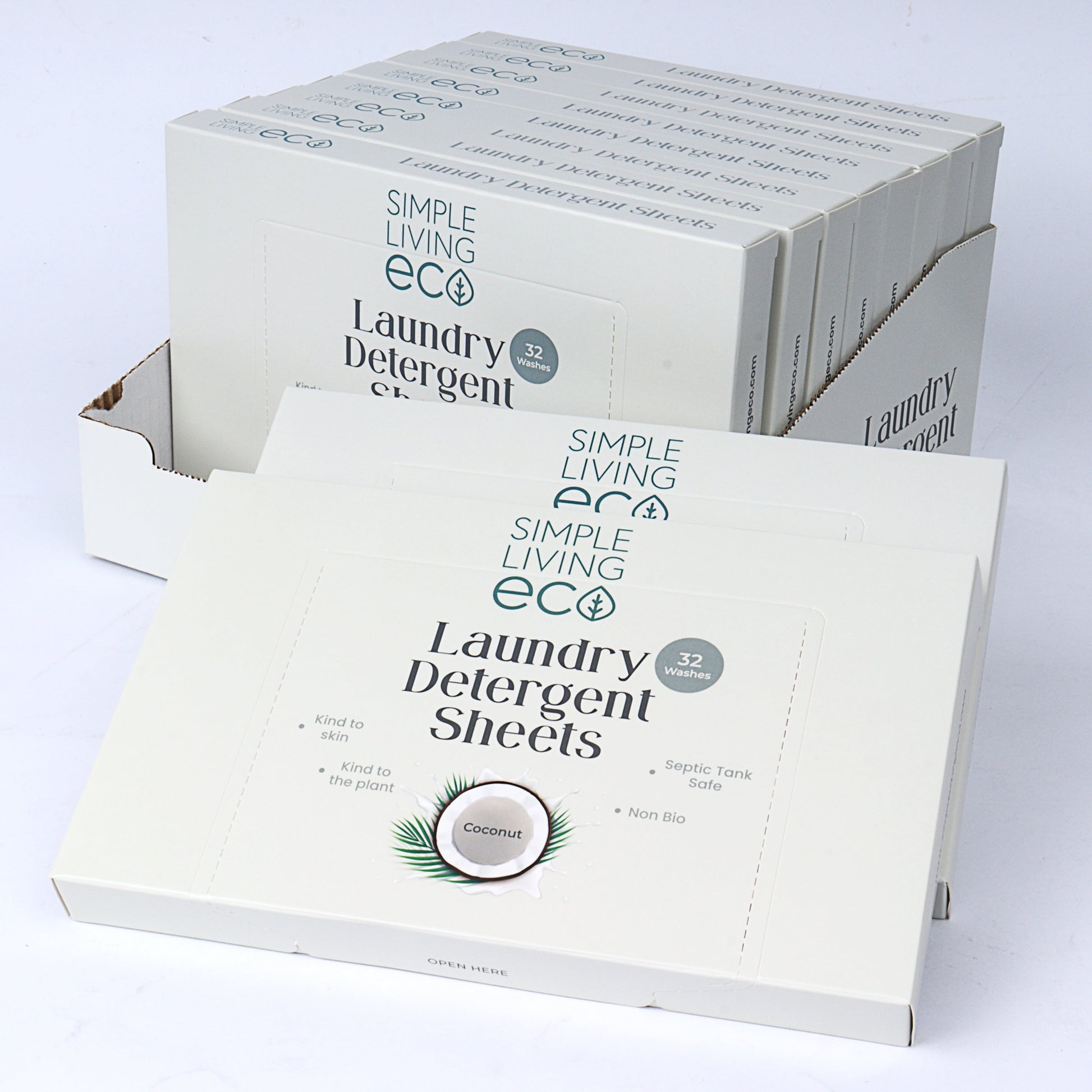 Simple Living Eco Laundry Detergent Sheets | Plastic Free | Made in the UK | 1 Year Supply | 320 Washes - REGN