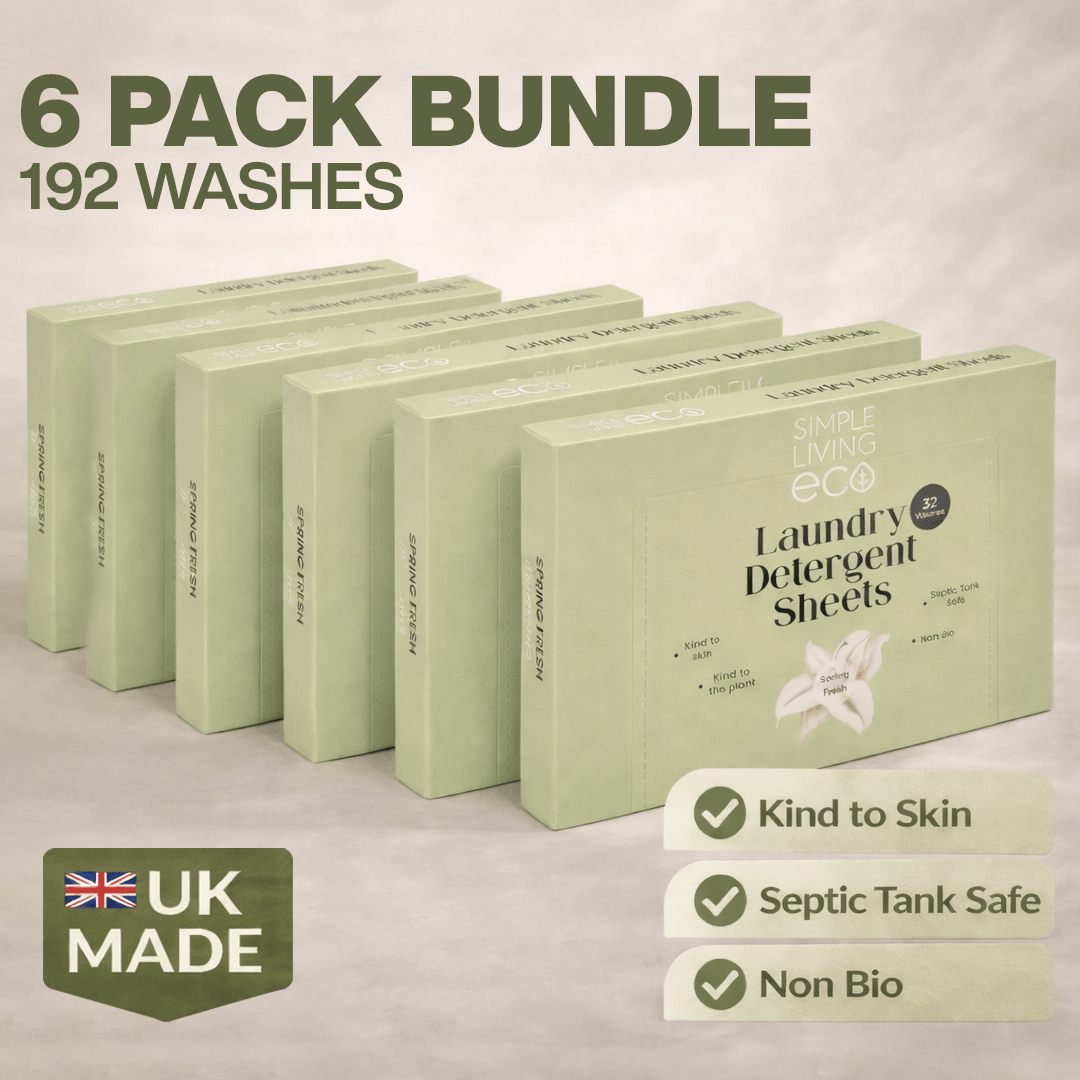 Simple Living Eco Laundry Detergent Sheets | Plastic Free | Made in the UK | 192 Washes - REGN