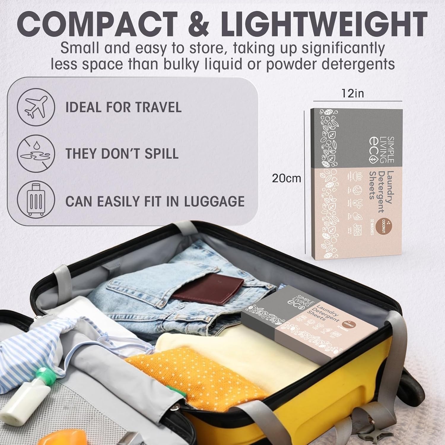 Simple Living Eco Laundry Detergent Sheets | Plastic Free | Made in the UK | 192 Washes - REGN