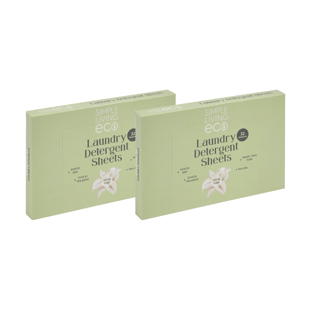 Simple Living Eco Laundry Detergent Sheets | Plastic Free | Made in the UK | 64 Washes - REGN