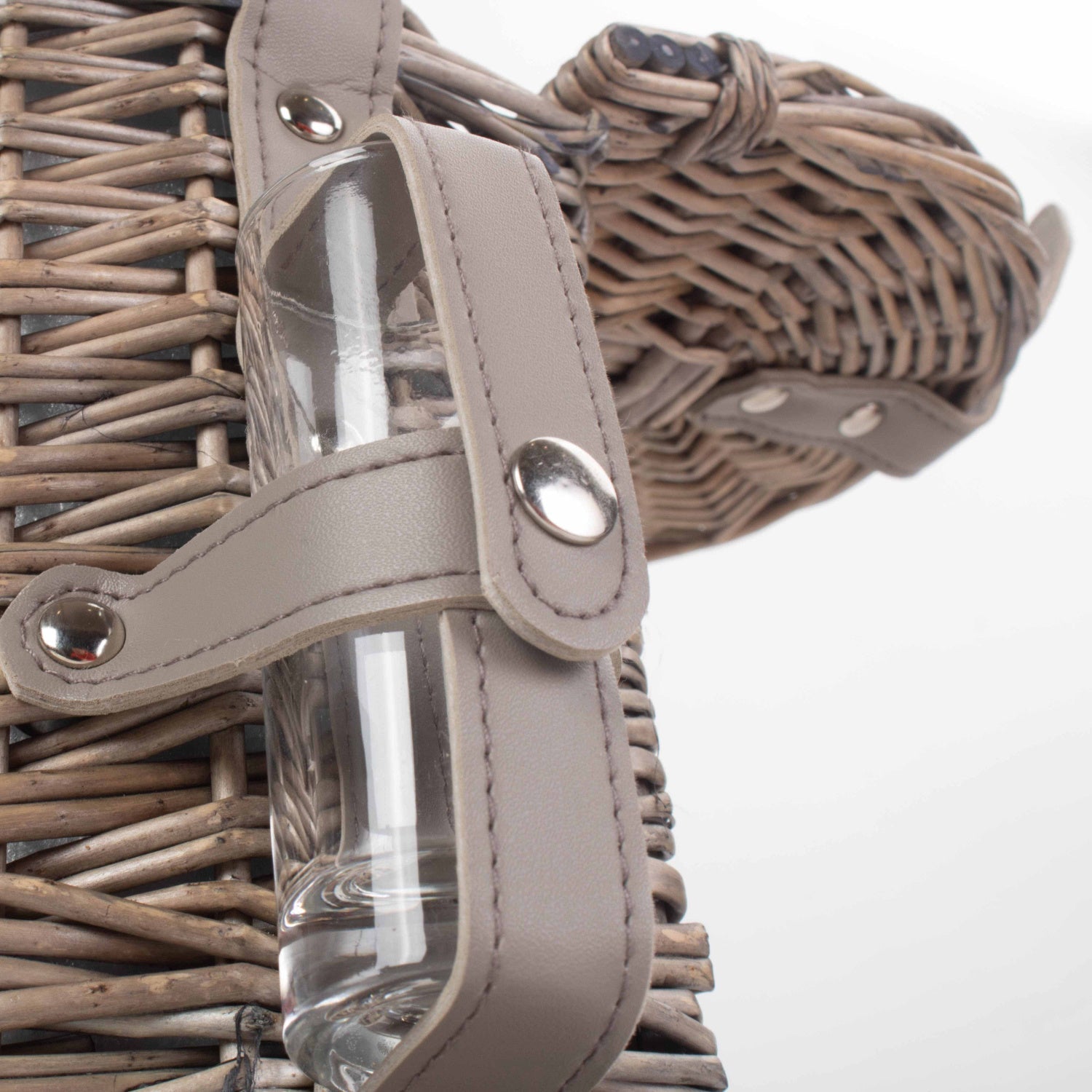 Single Bottle & 2 Cartridge Glass Carrier With Shoulder Strap - REGN