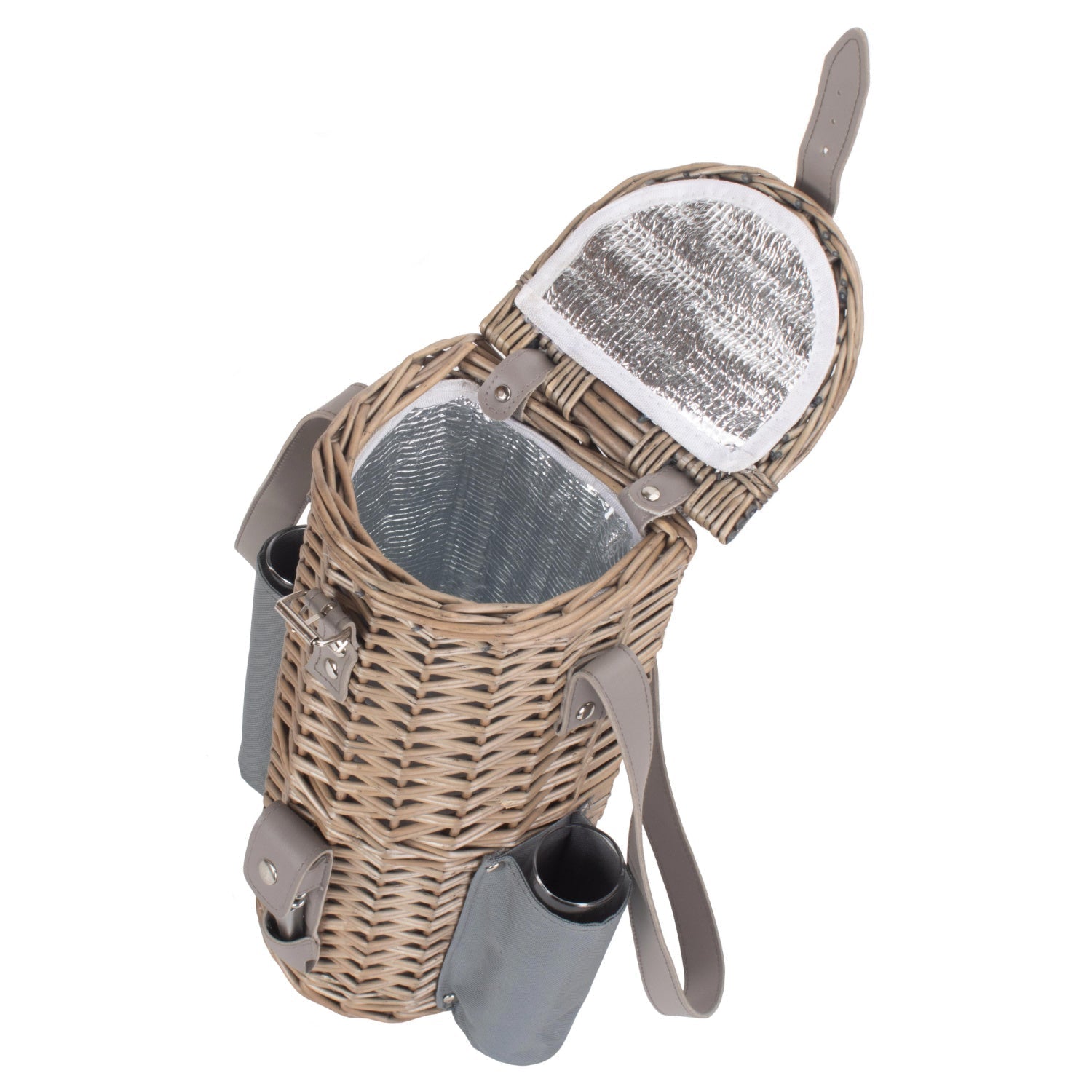Single Bottle & 2 Champagne Glass Carrier With Shoulder Strap - REGN