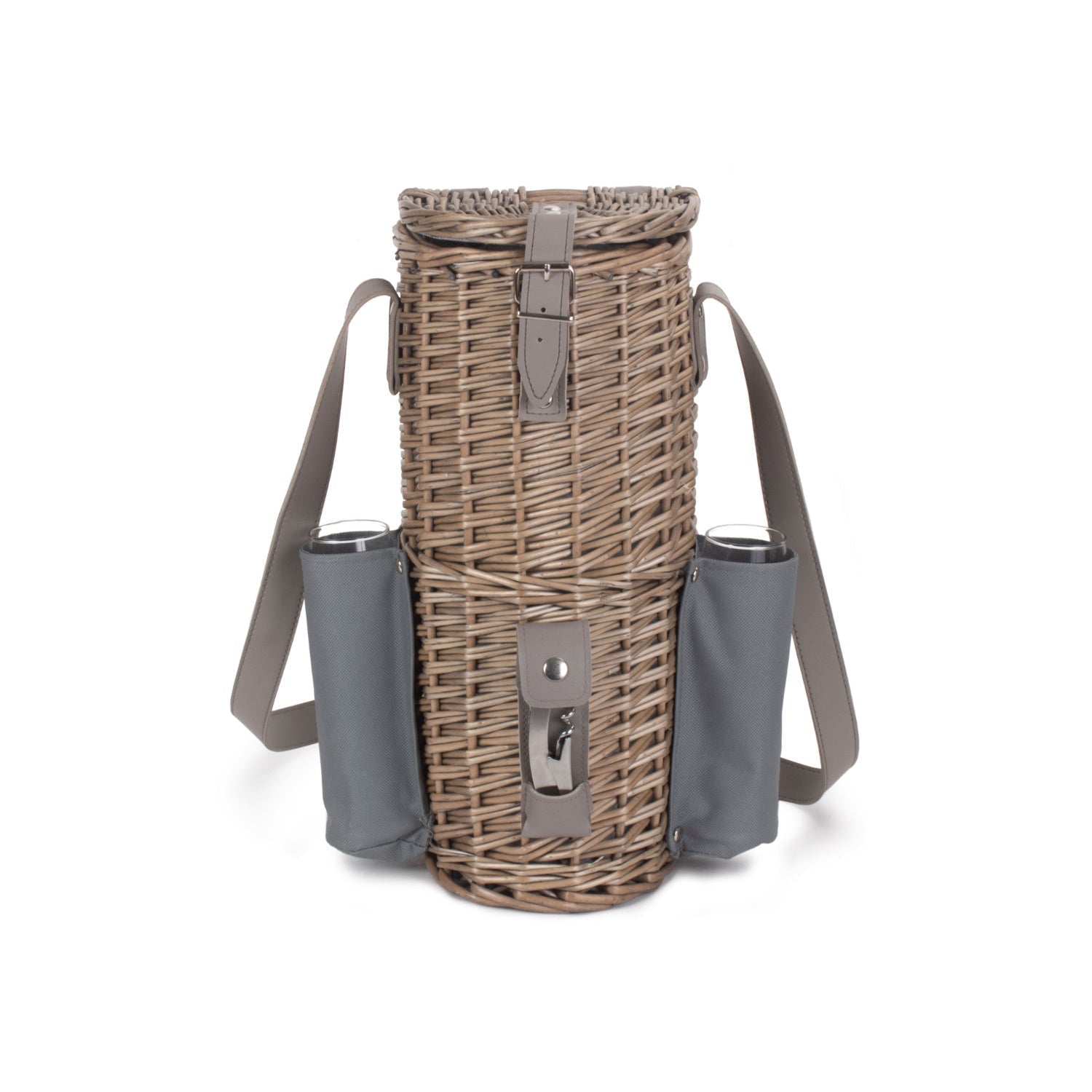Single Bottle & 2 Champagne Glass Carrier With Shoulder Strap - REGN