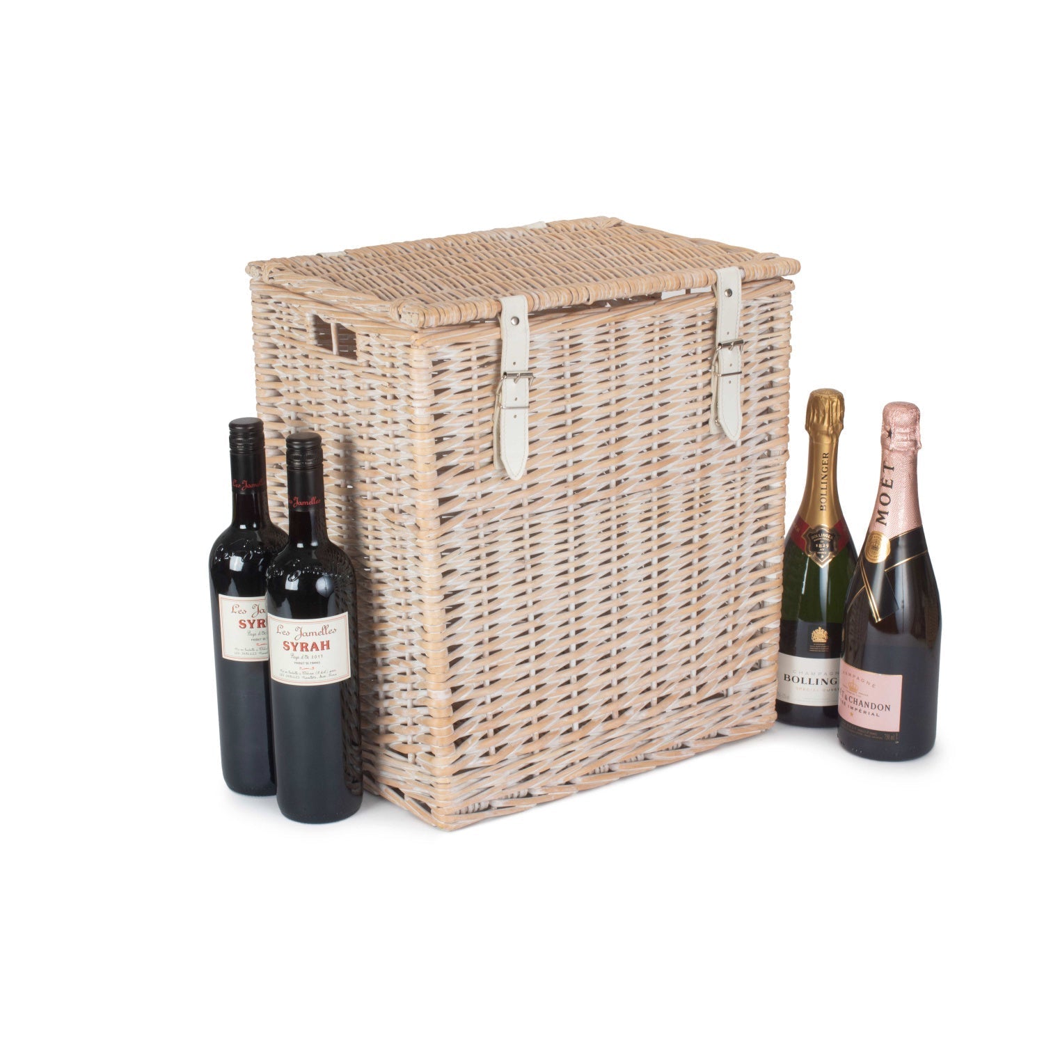 Size 1 - White Wash Willow Vintner Storage Hamper - REGN