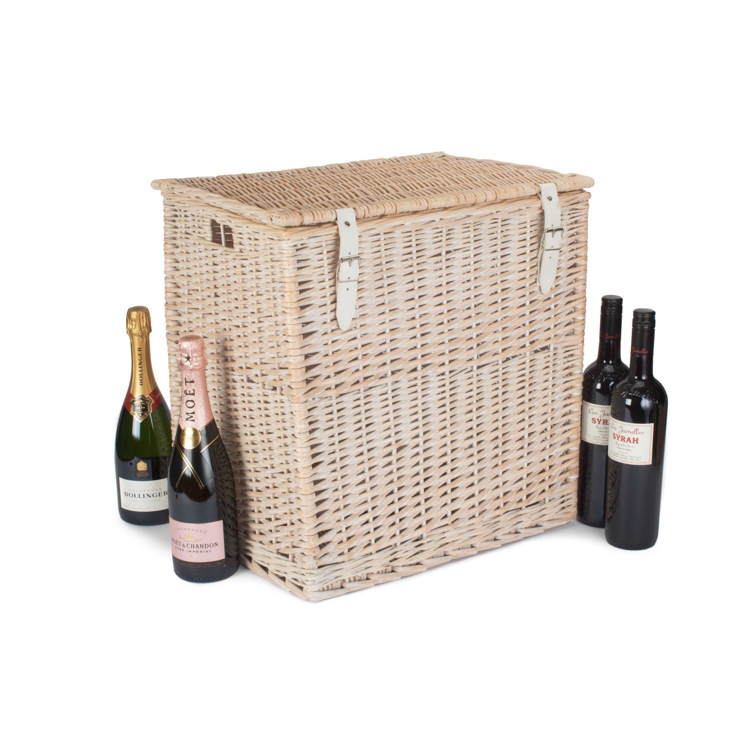Size 2 - White Wash Willow Vintner Storage Hamper - REGN