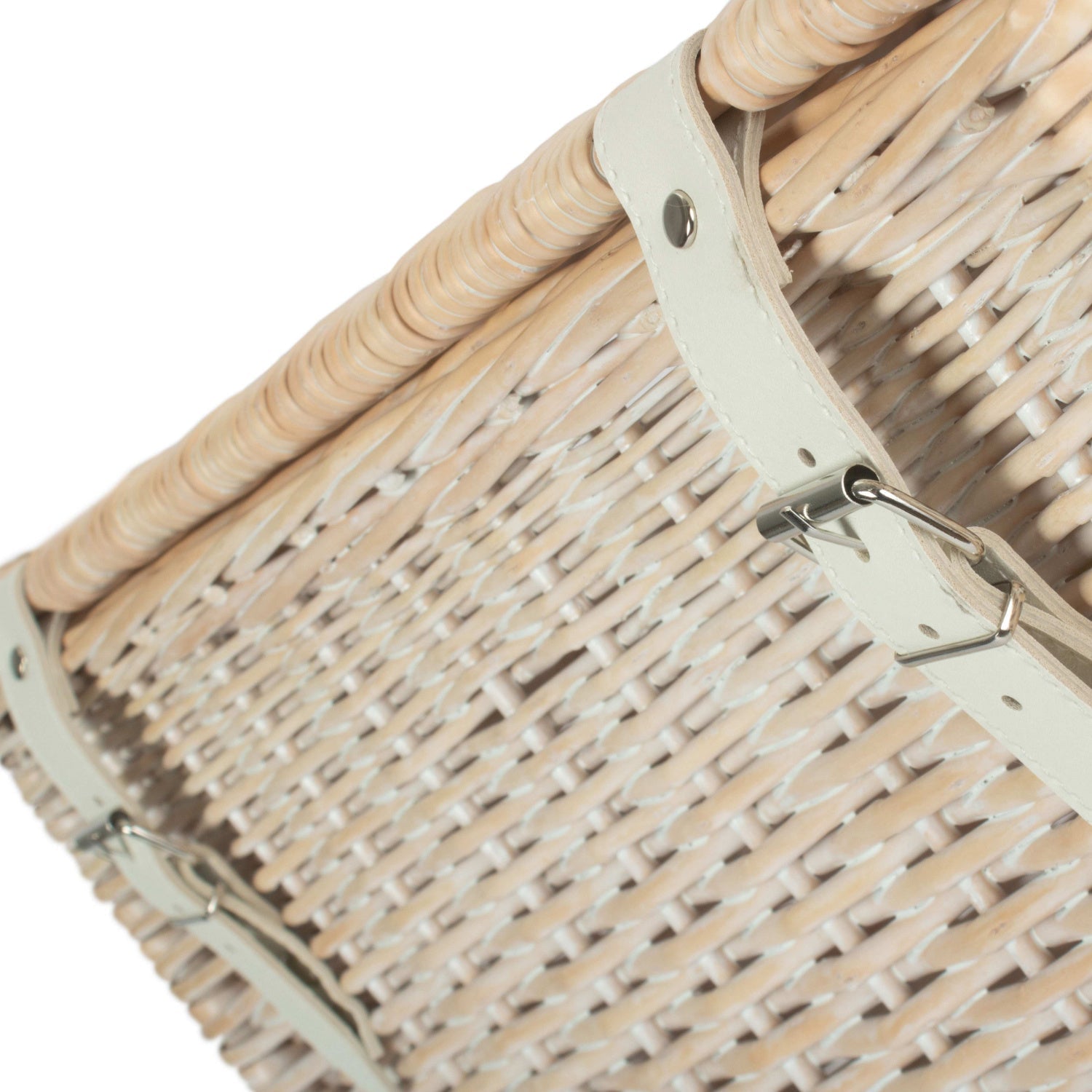 Size 2 - White Wash Willow Vintner Storage Hamper - REGN