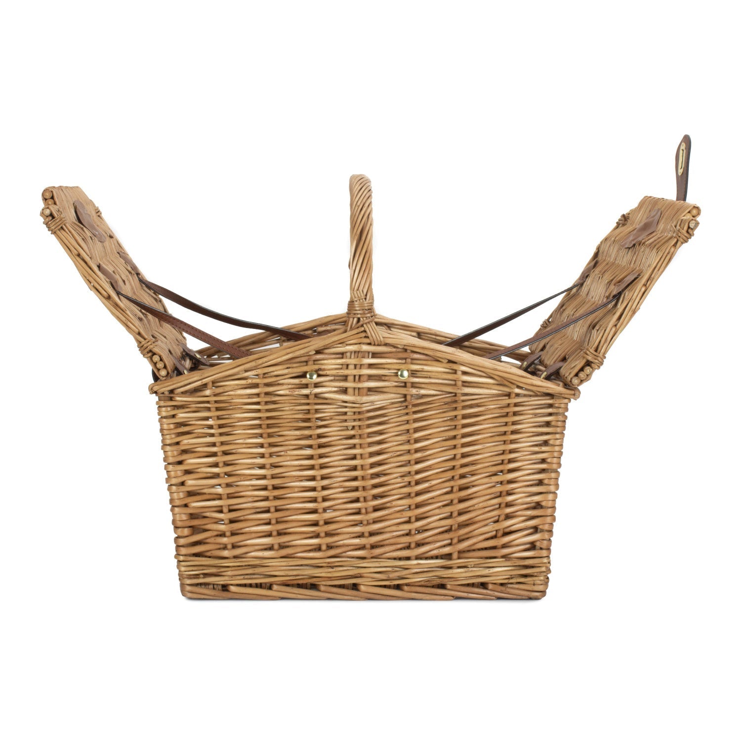 Slope-Sided Light Steamed Willow Picnic Hamper Basket - REGN
