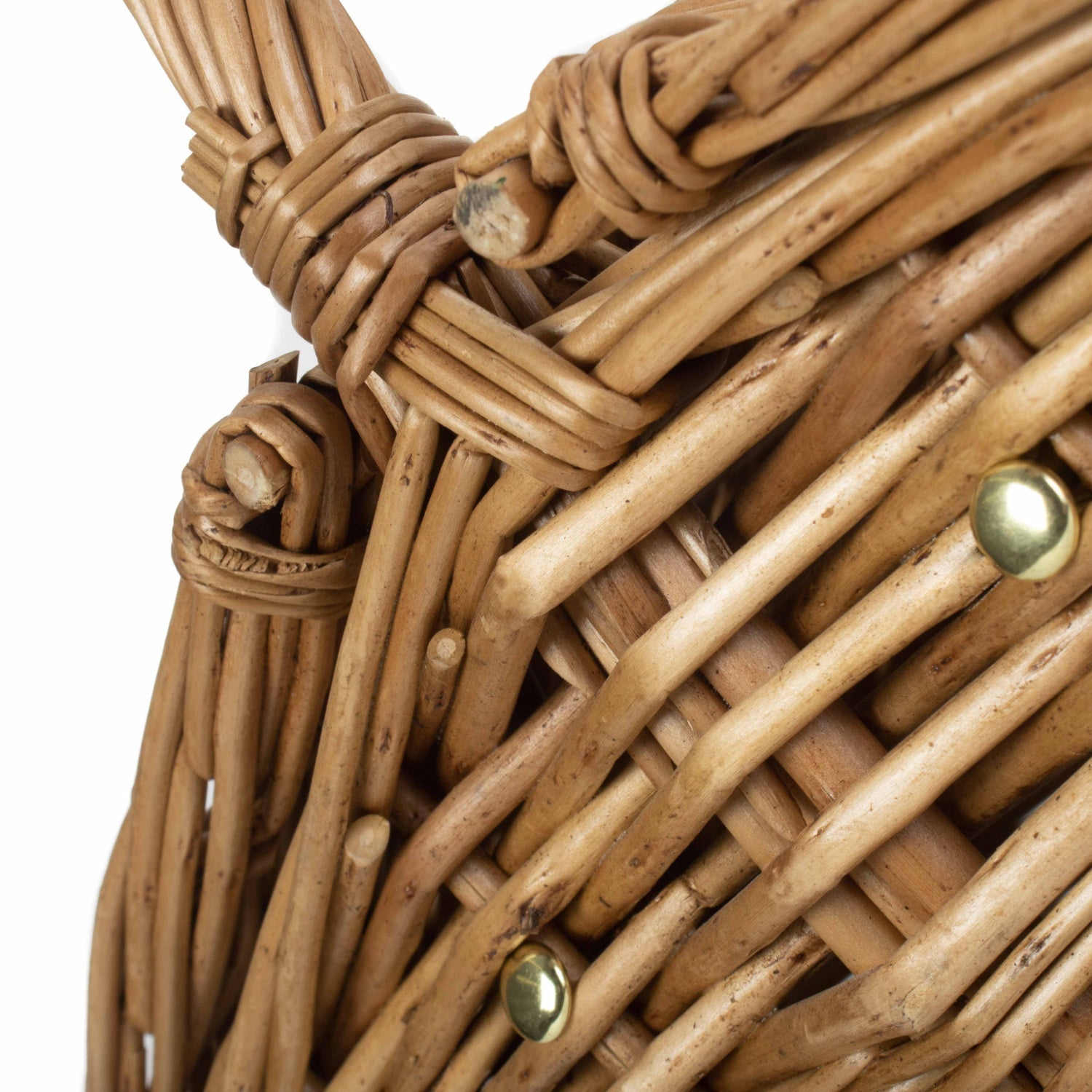 Slope-Sided Light Steamed Willow Picnic Hamper Basket - REGN