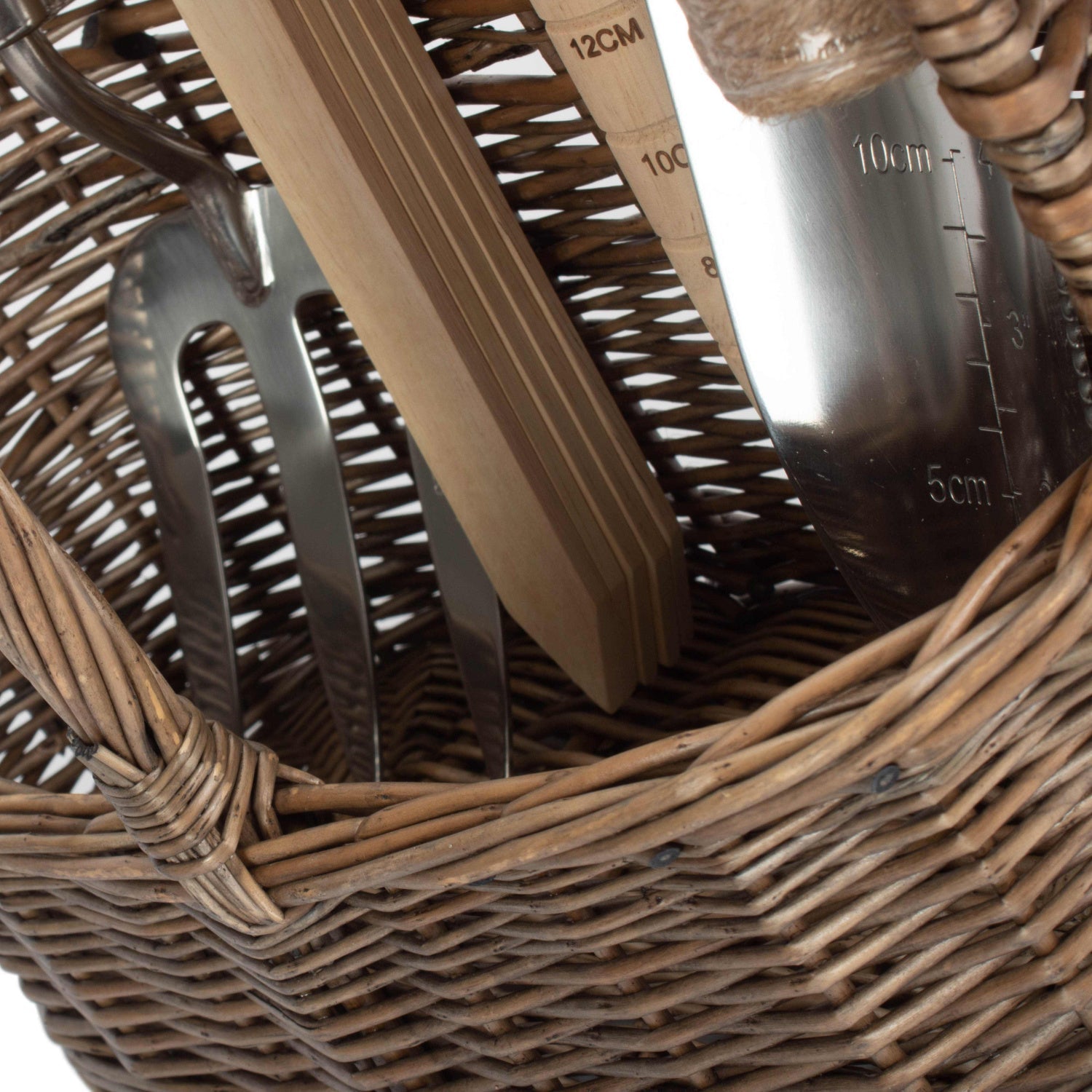Small Antique Wash Deluxe Garden Tool Basket - REGN