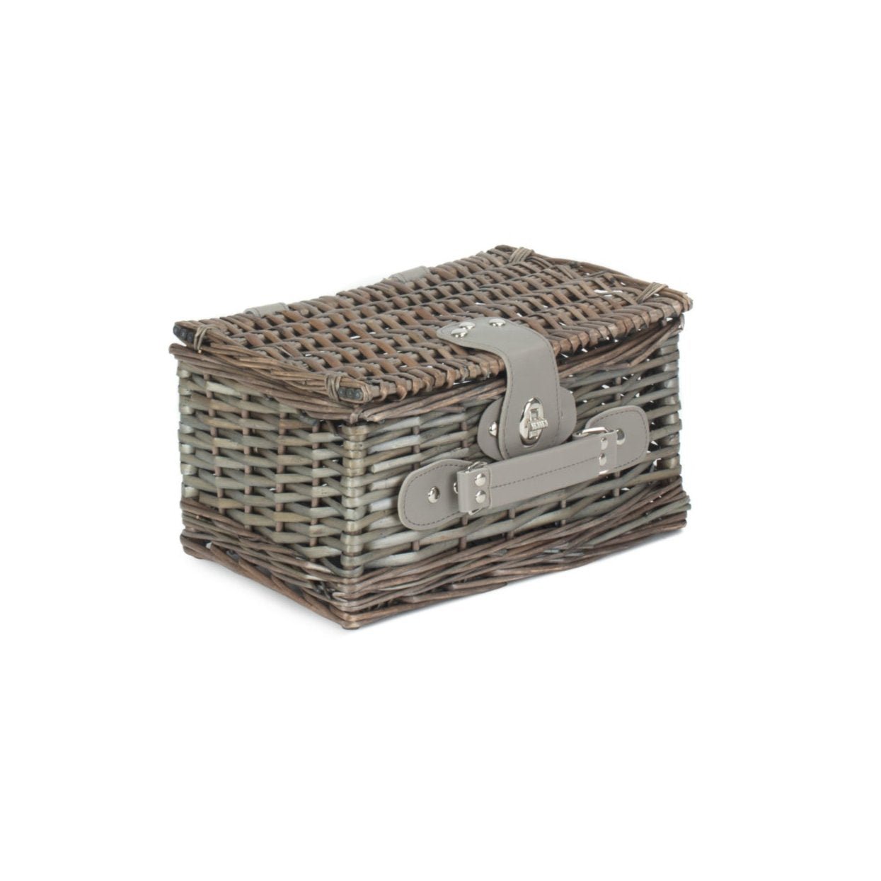 Small Antique Wash Split Willow Chest Hamper - REGN